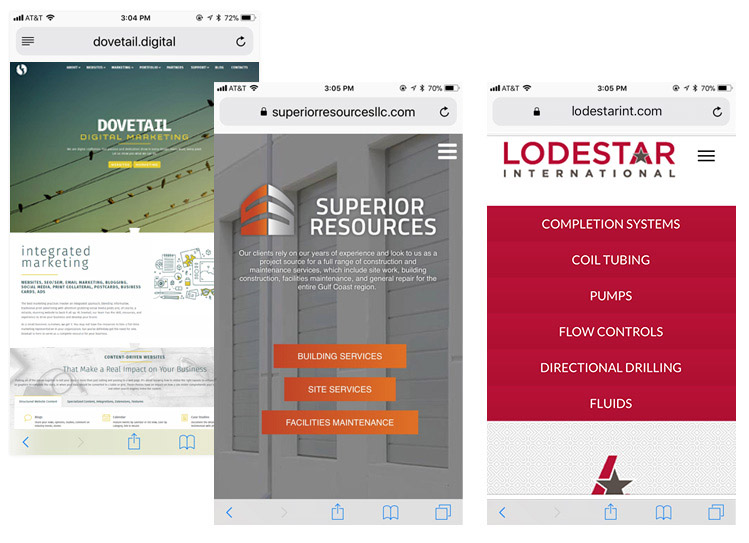 Mobile website examples Mobile website examples